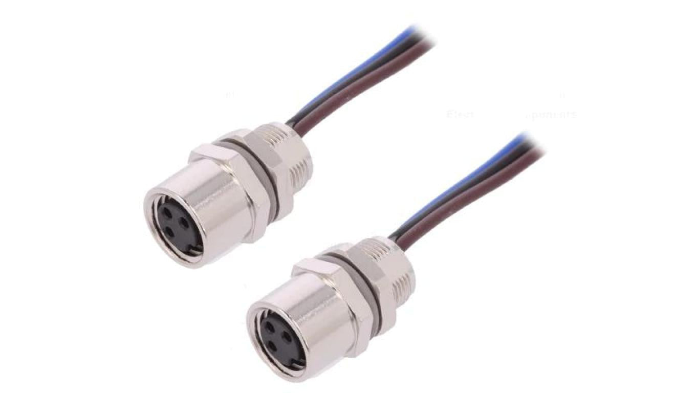 Złącze: M8 Dł: 0,2m żeńskie PIN: 3 na panel,nakrętka od tyłu T4073014031-001