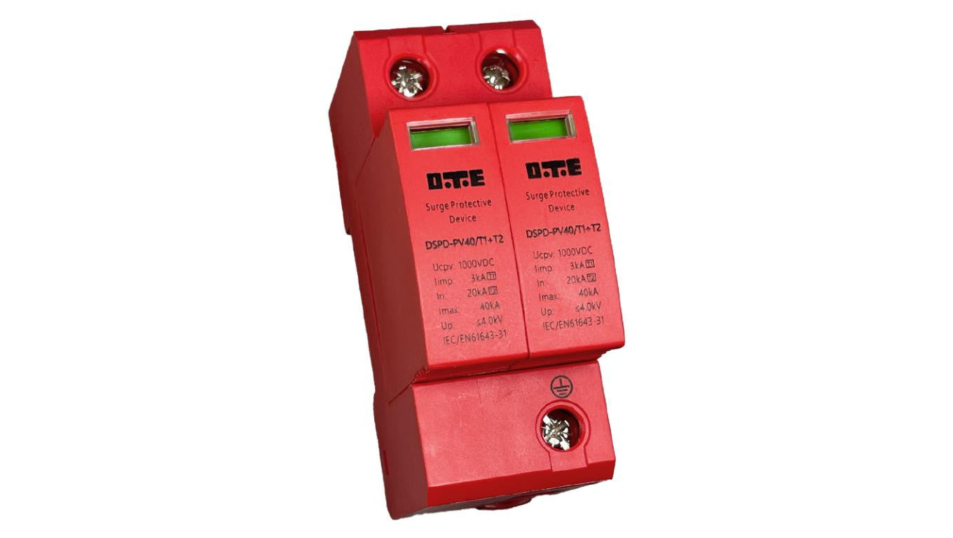 OGRANICZNIK PRZEPIĘĆ DC1000V 40kA KLASA T1+T2 (B+C) DTE DSPD-DC1000-40 2P