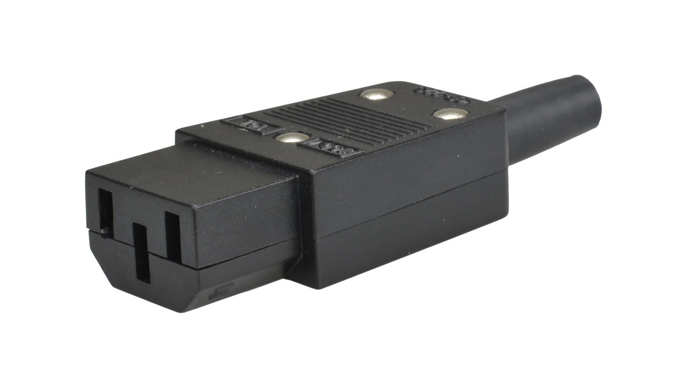 Wtyk zasilający IEC320 C13 złącze komputerowe (żeńskie) 2P+Z 230V 10A na kabel
