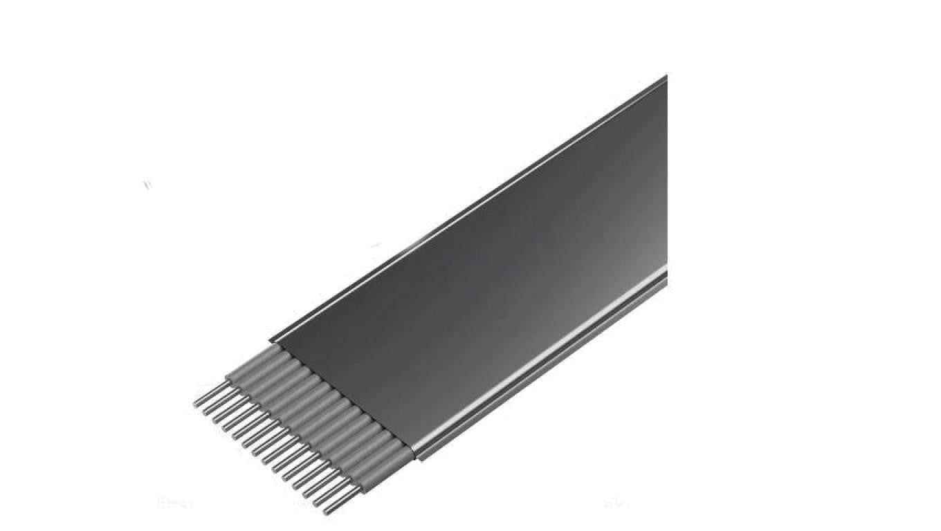 Przewód: wstążkowy 0,635mm drut Cu folia Al PO srebrny 30,5m 7700/10 (100FT)