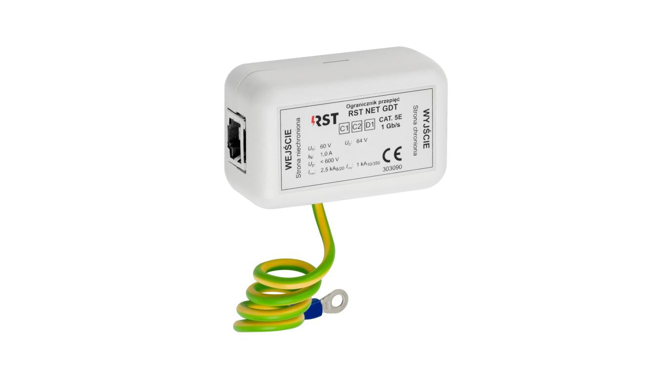 Ogranicznik przepięć RST NET GDT do ochrony CCTV i sieci Ethernet 303 090