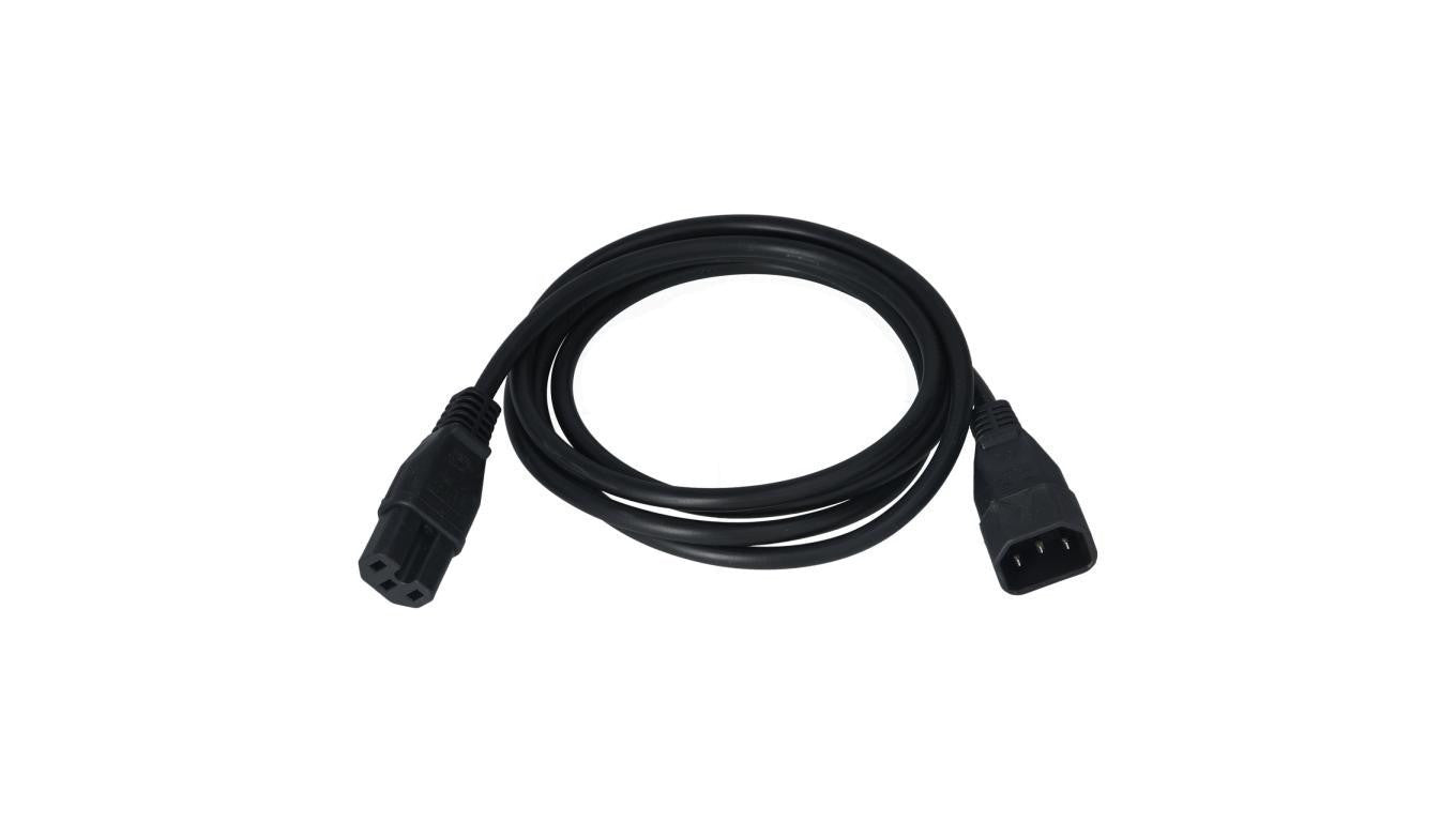 Przedłużacz serwerowy kabel zasilający (230V 10A) do komputerów, serwerów i zasilaczy UPS złącza IEC320 (C14) - IEC320 (C15) cza