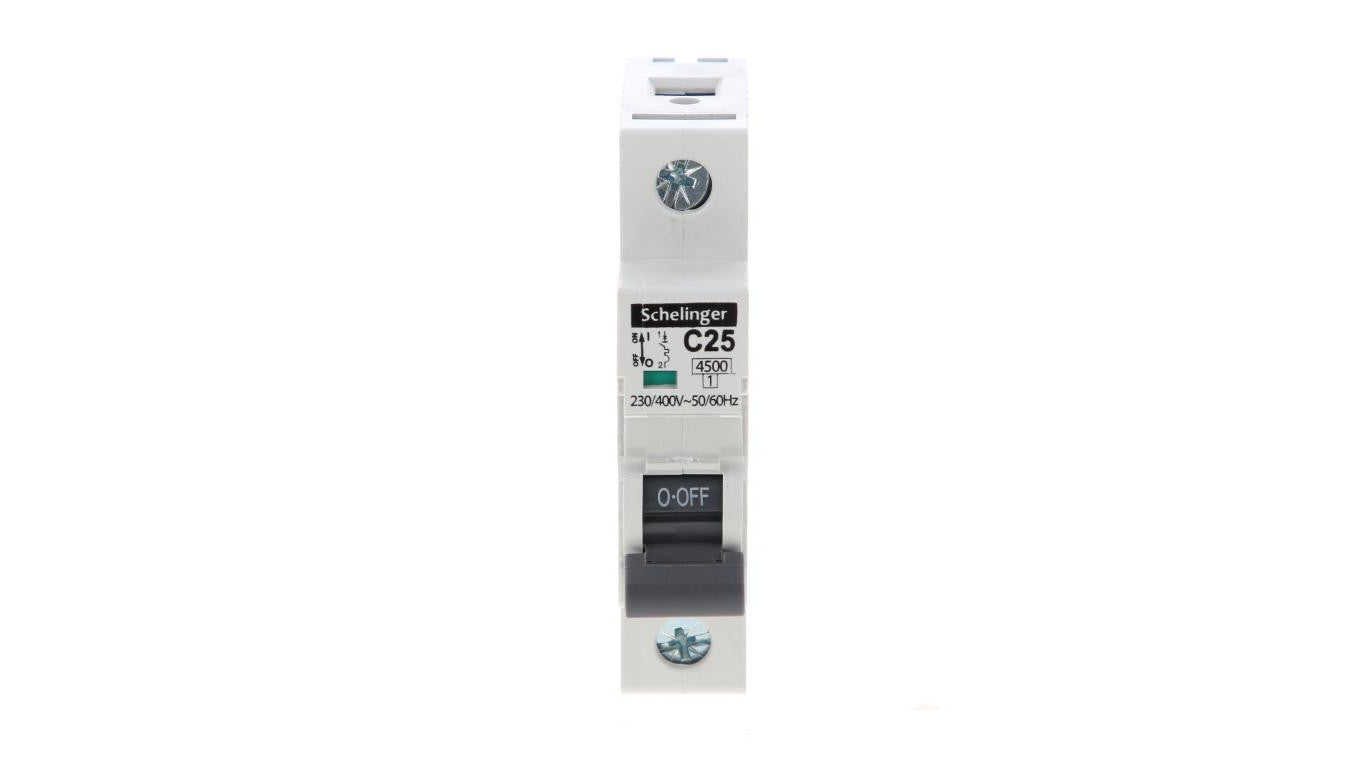 Wyłącznik nadprądowy 1P C 25A 4,5kA AC SCHELINGER A02-G7-1P-C25