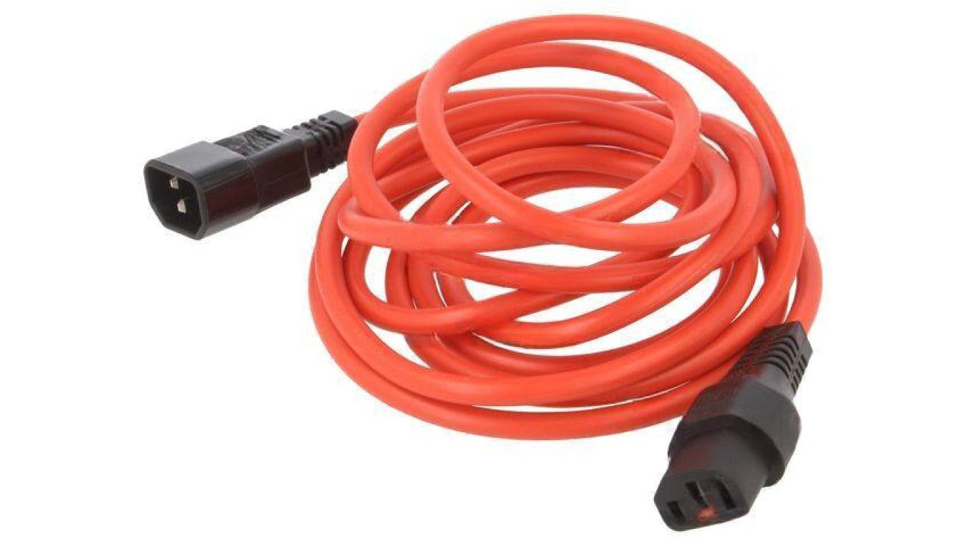 Kabel IEC C13 żeński, IEC C14 męski 3m z blokadą IEC LOCK IL13-C14-H05-3100-300-R