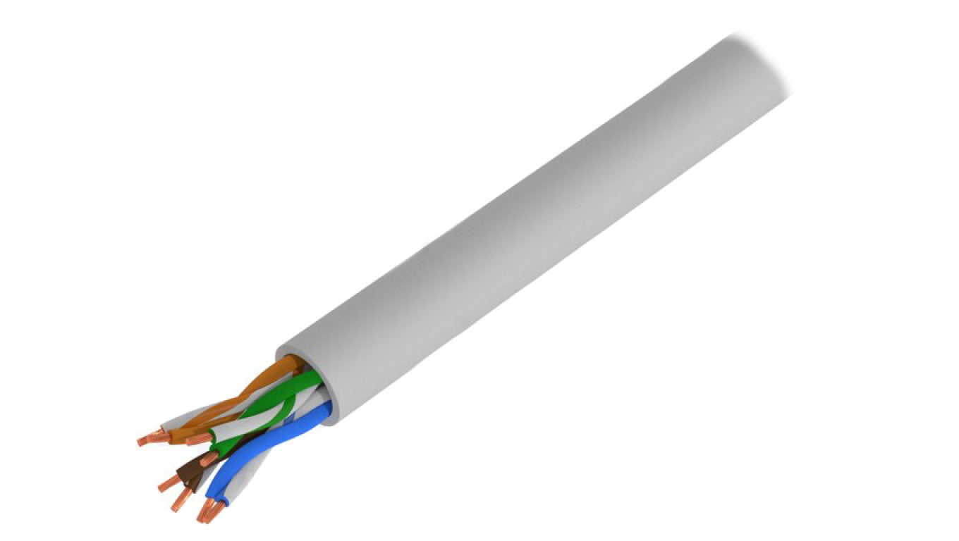 Przewód U/UTP Cat 6 CCA 24AWG PVC 100m szary