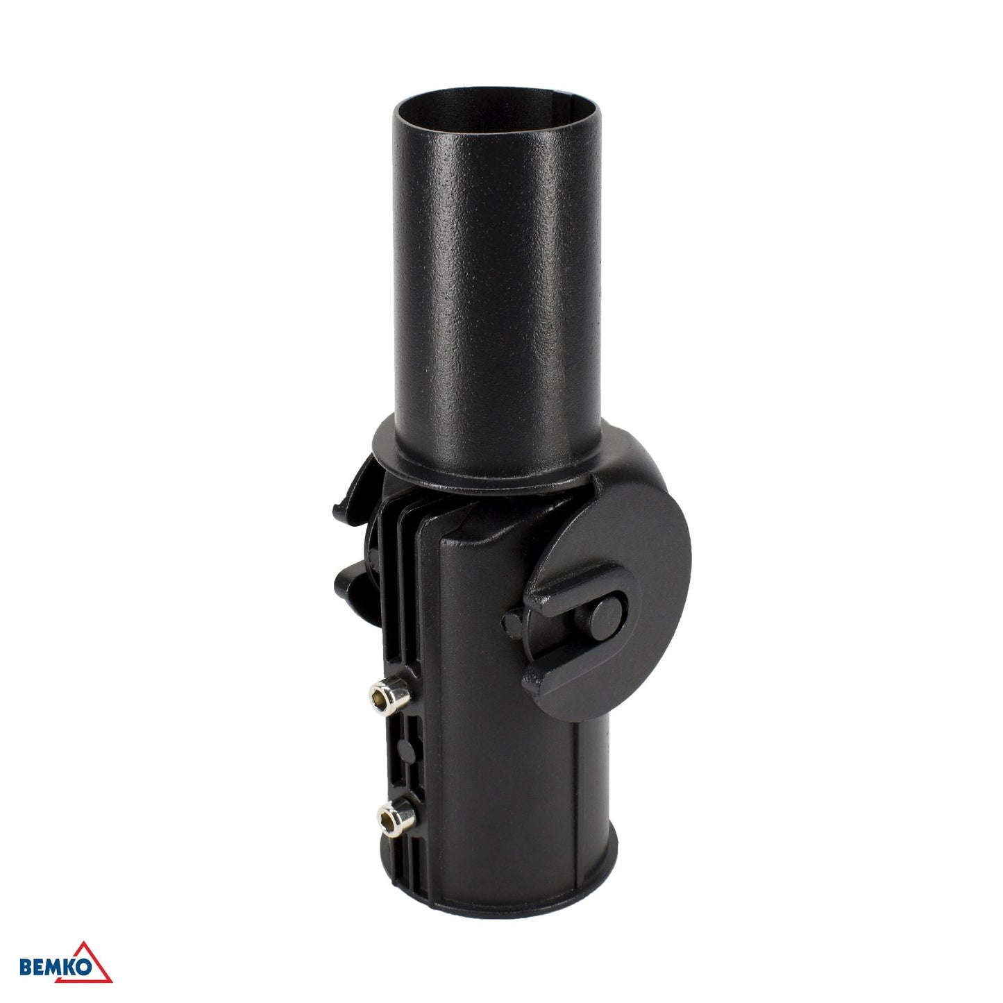 UCHWYT REGULOWANY do opraw Z UCHWYTEM FI60mm na słupach Z FI60mm czarny