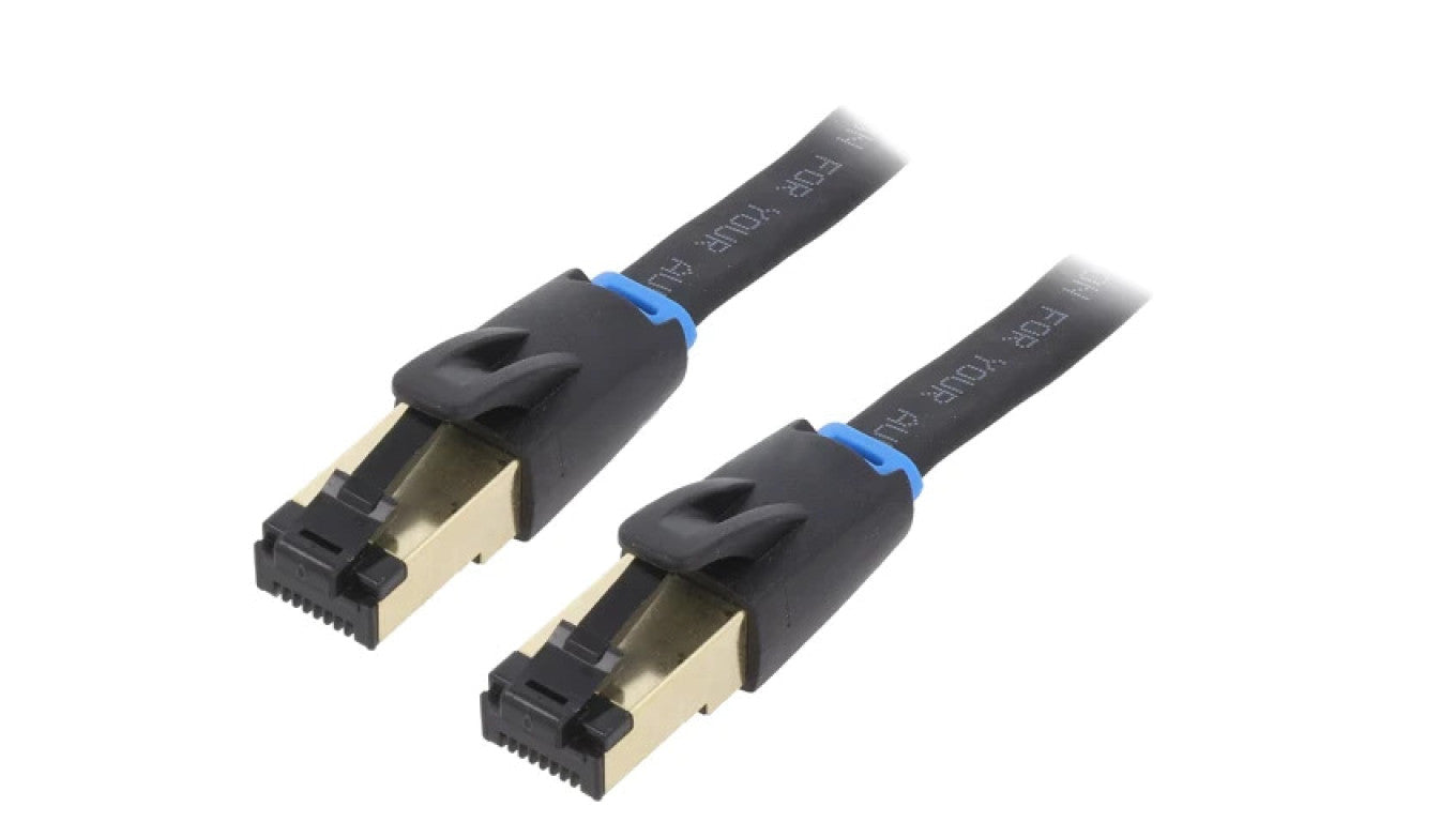 Patch cord U/FTP Cat 8.1 linka OFC czarny 8m 30AWG IKCBK
