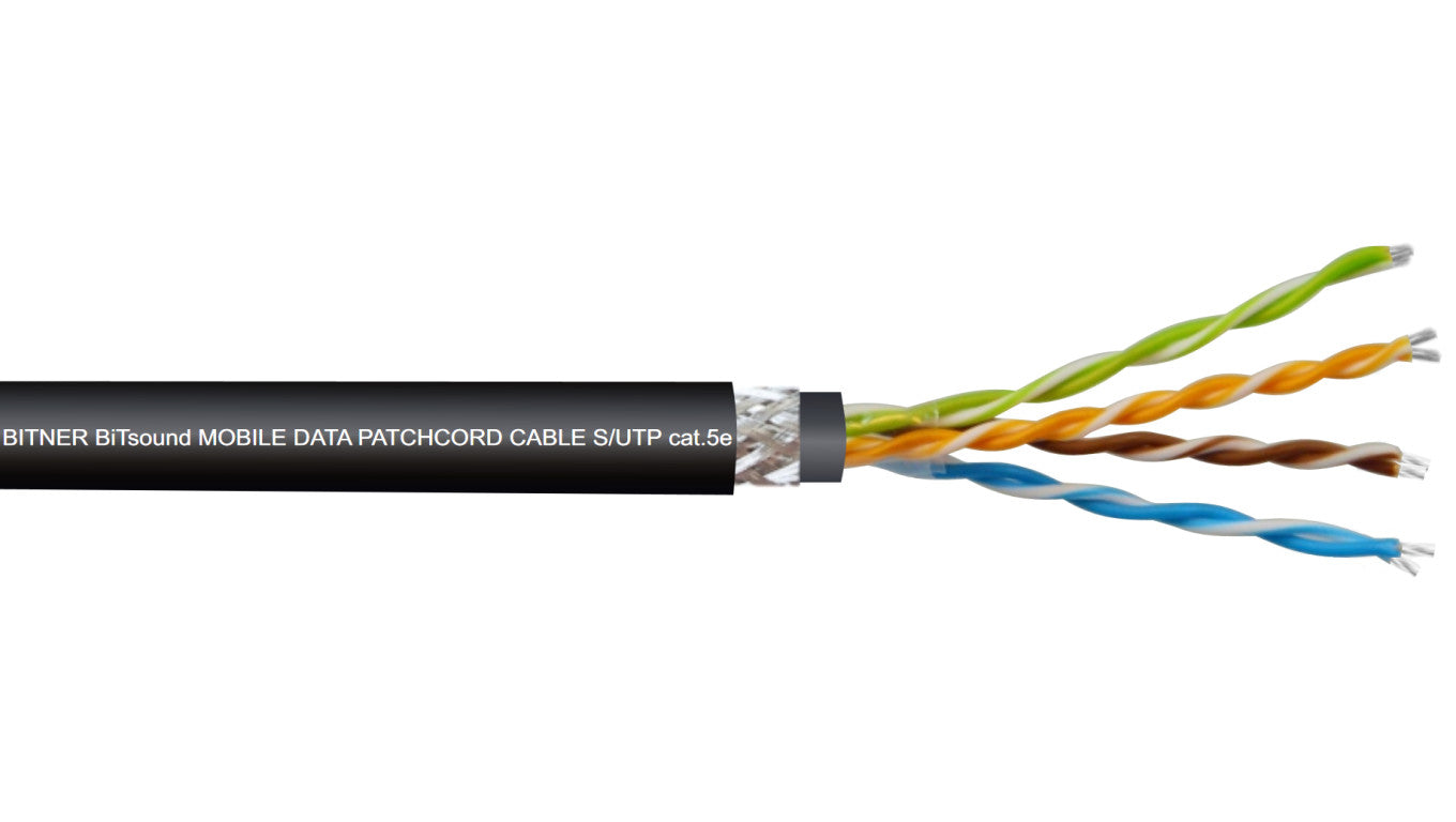 Kabel FTP kat.5e S/UTP 4x2x0,48 linka czarna BITSOUND /500m/