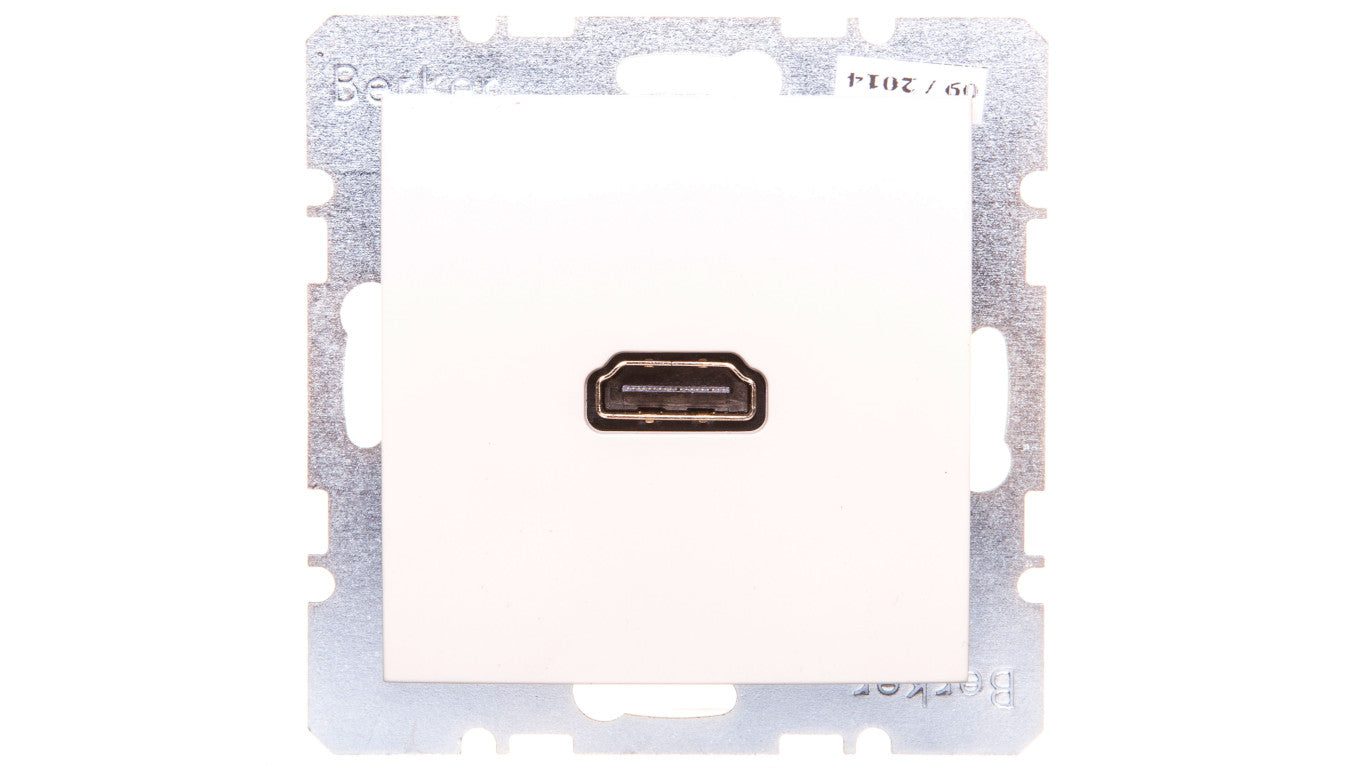 Berker S.1 Gniazdo HDMI z przyłączem 90 stopni kremowe połysk 3315438982