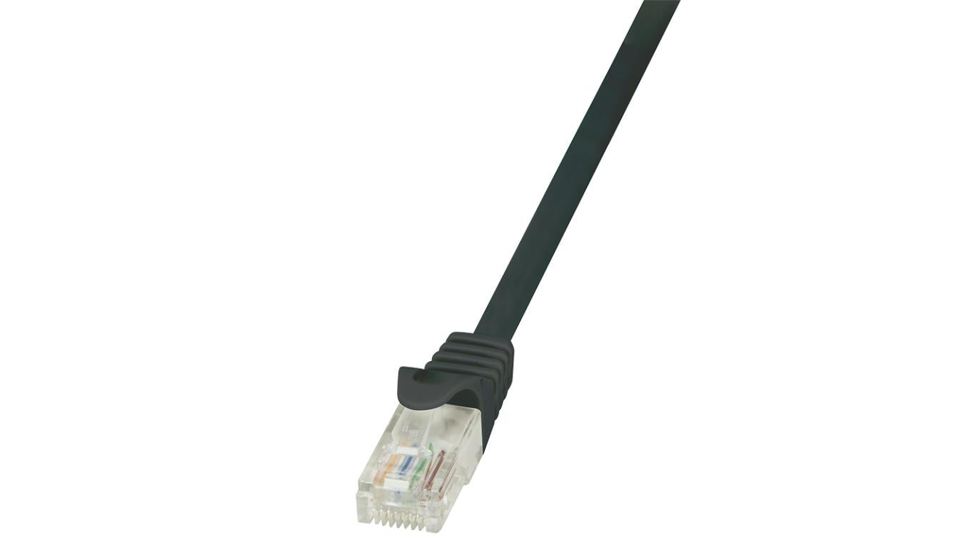 LogiLink Patchcord U/UTP czarny kat.5e PVC 3,0m.