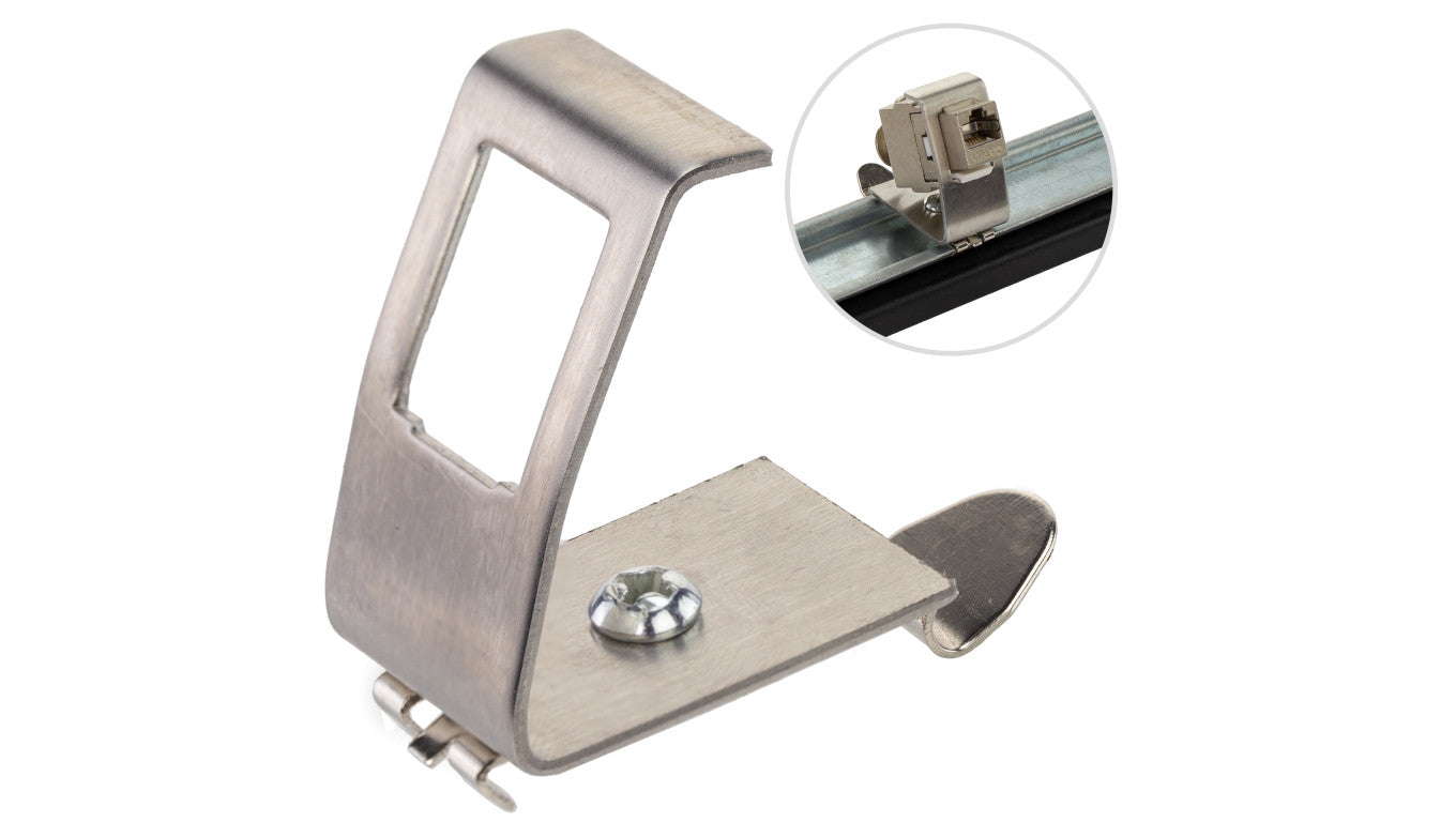 Adapter montażowy 1x keyst. na TH35 metal Alantec