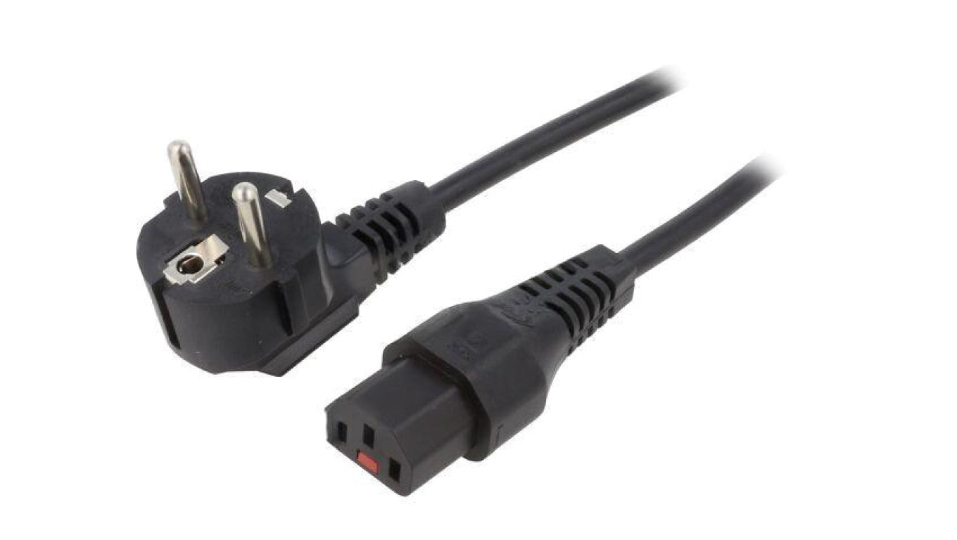 Kabel CEE 7/7 (E/F) wtyk kątowy, IEC C13 żeński 4m 10A IL13-EU1-H05-3100-400