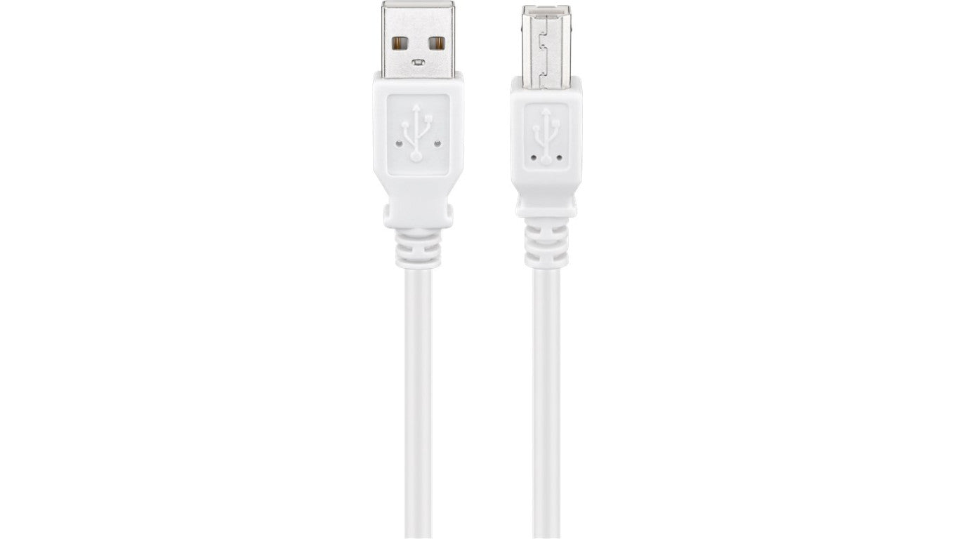 Kabel USB 2.0 Hi-Speed, Biały - Długość kabla 1 m