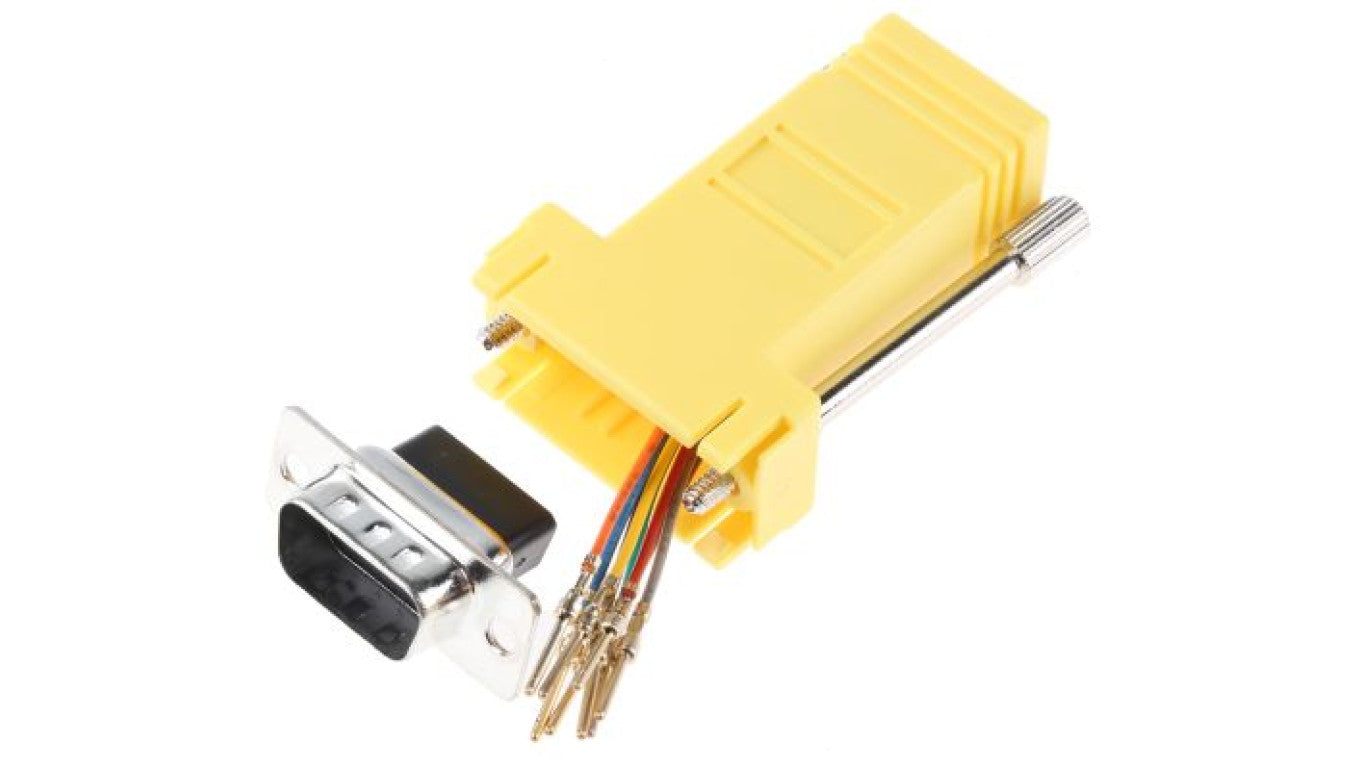 Adapter do złączy RJ, 9-stykowe D-sub męskie, RJ45 żeńskie