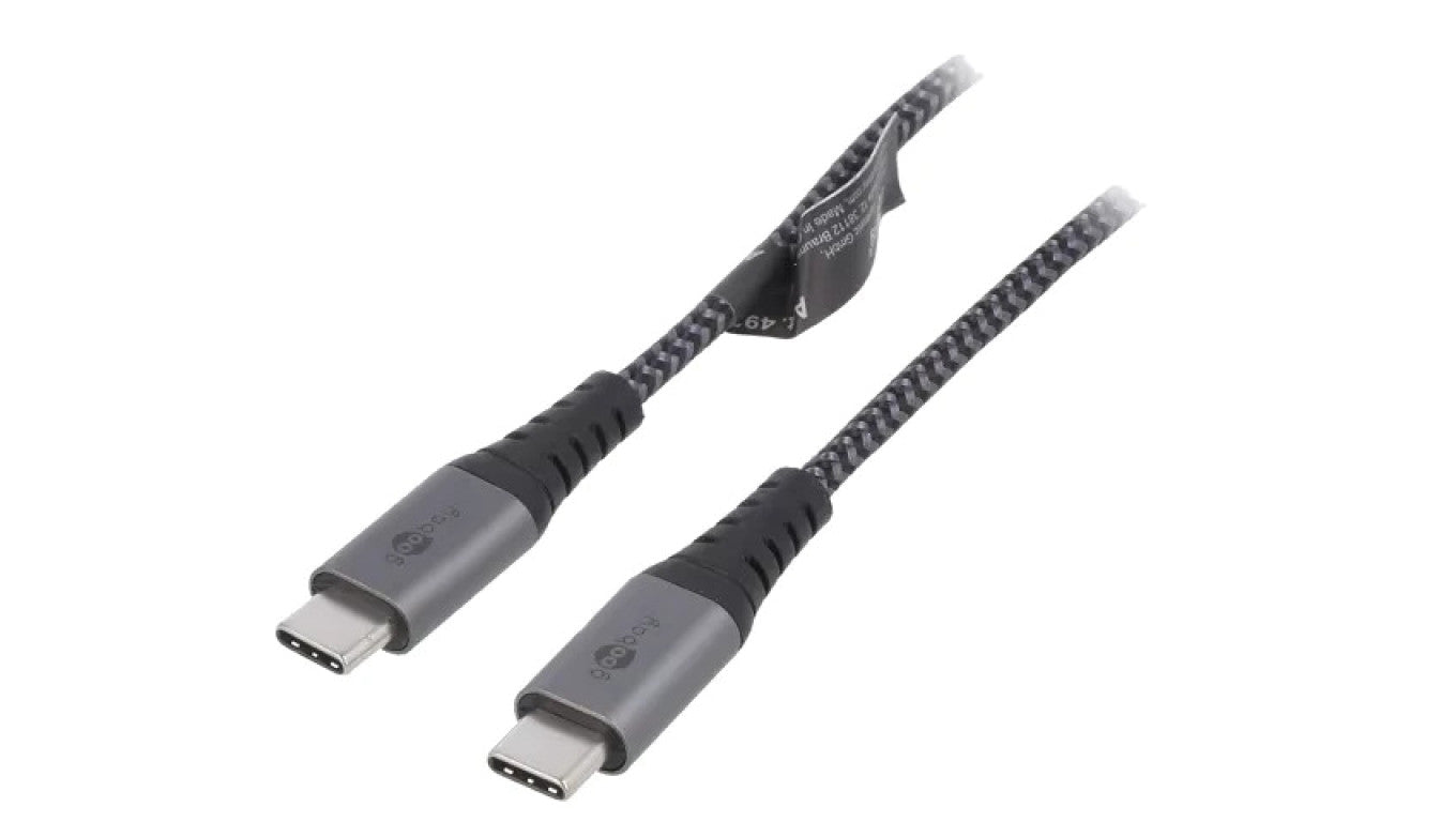 USB-C/C-TXT/0.5 Kabel USB 2.0 USB C wtyk, z obu stron 0,5m 480Mbps tekstylny