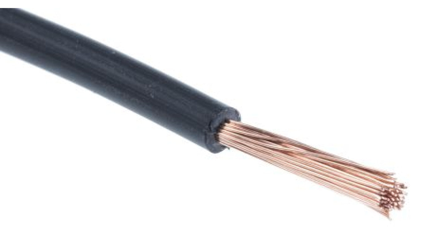 Przewód jednożyłowy linkowy, ZYRAD, 2,1 mm², 50/0,25 mm, 14 AWG, Poliolefina usieciowana, 600 V, Czarny, dł. 100m, RS