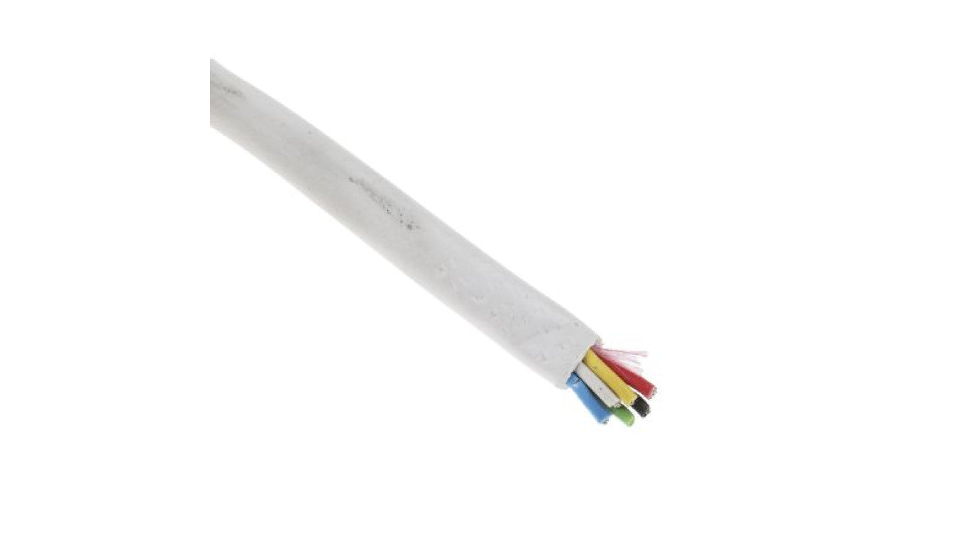 Wielożyłowy kabel do zabezpieczeń Nieekranowany, dł. 100m, 0,19 mm² CSA, 1 A na żyłę, 50 V, 6-żyłowy, Ø 3.9mm,