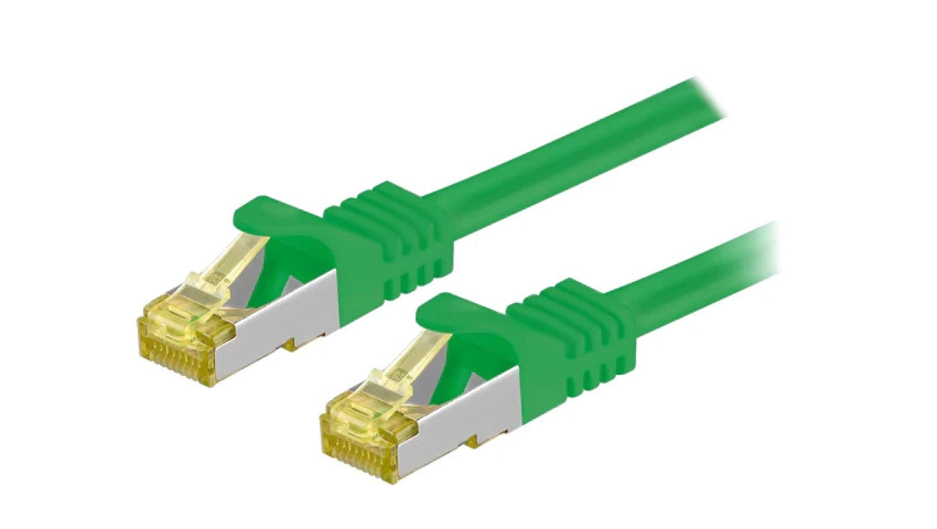 Patch cord S/FTP 6a linka Cu LSZH zielony 3m 26AWG 91613