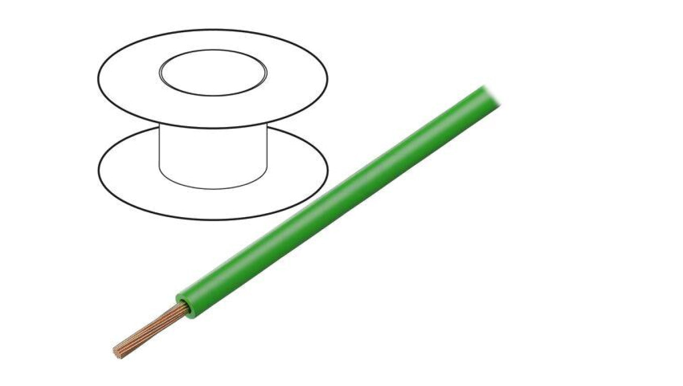 Przewód HookUp Wire linka Cu 10AWG PA,PVC zielony 600V 30,5m 541019 GR005