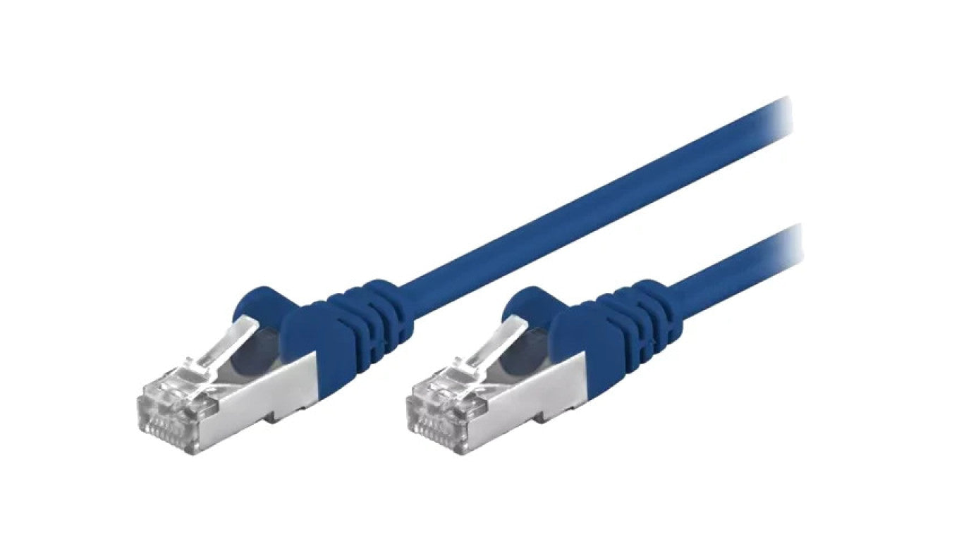 Patch cord F/UTP 5e linka CCA PVC niebieski 7,5m 26AWG 50162