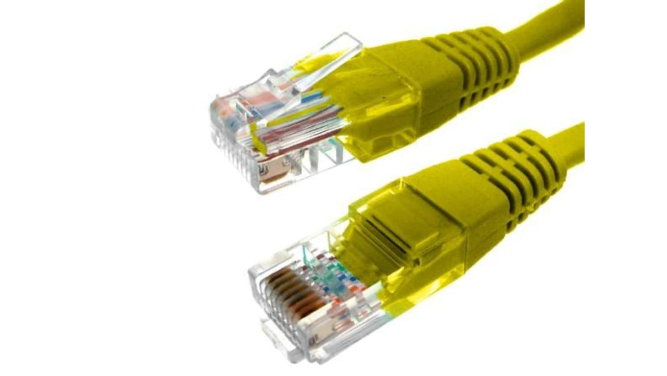 Kabel patchcord UTP5 5,0m żółty