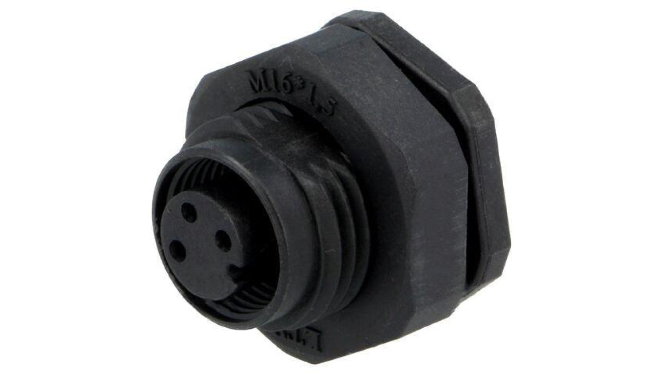 Złącze M12, żeńskie, PIN:3, gniazdo,250V MSAP-03PFFS-SF8002