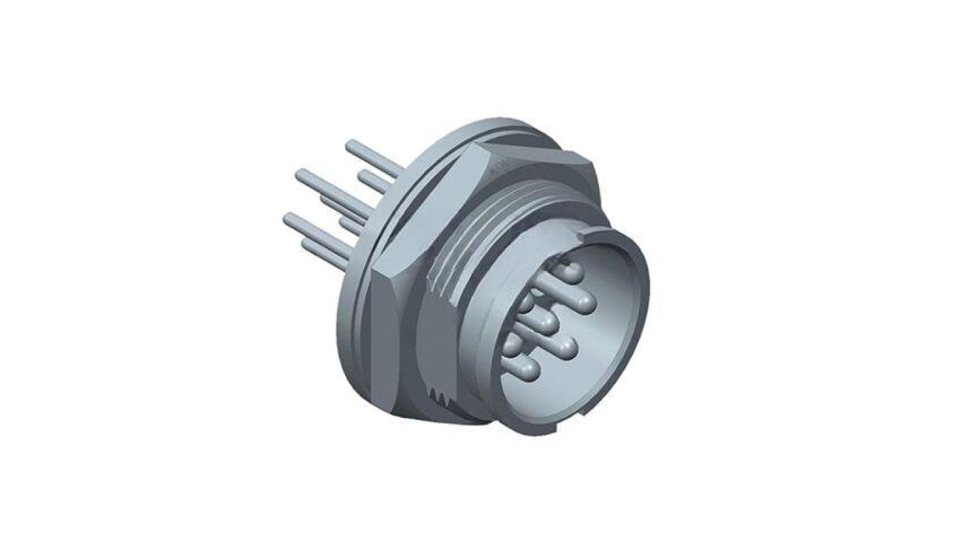 Złącze okrągłe, męskie, PIN: 18, wtyk, proste, na panel, 250 V, 5 A DD-18PMMP-LC7001