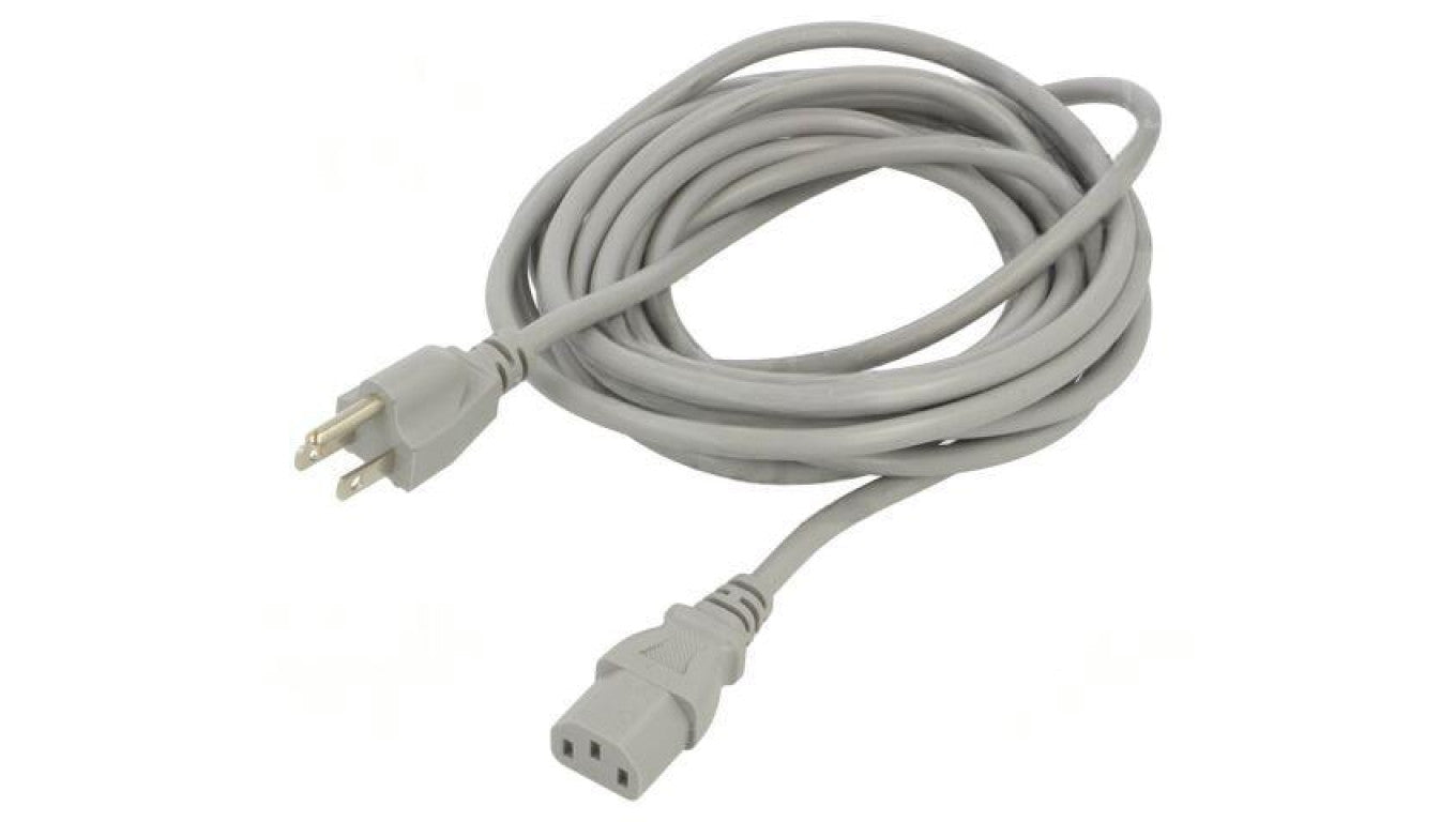 Kabel: 3x0,75mm2, IEC C13 żeński,NEMA 5-15 (B) wtyk, 5m LT-832+501 VCTF 3X0.75 5M GRY