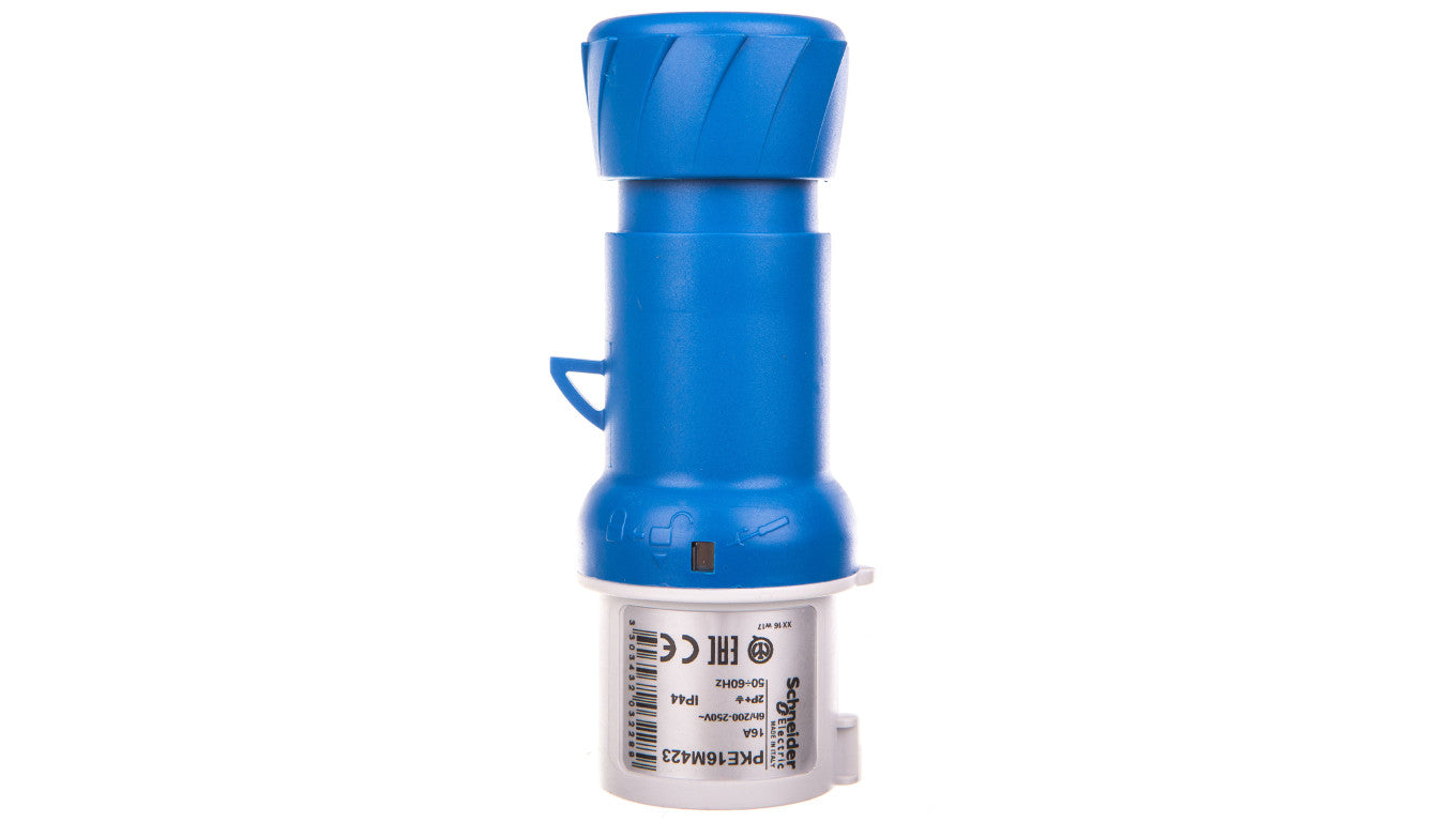 Przemysłowa wtyczka przenośna, prosta, 16A, 2p+E, 200...250 V AC, IP 44 PKE16M423