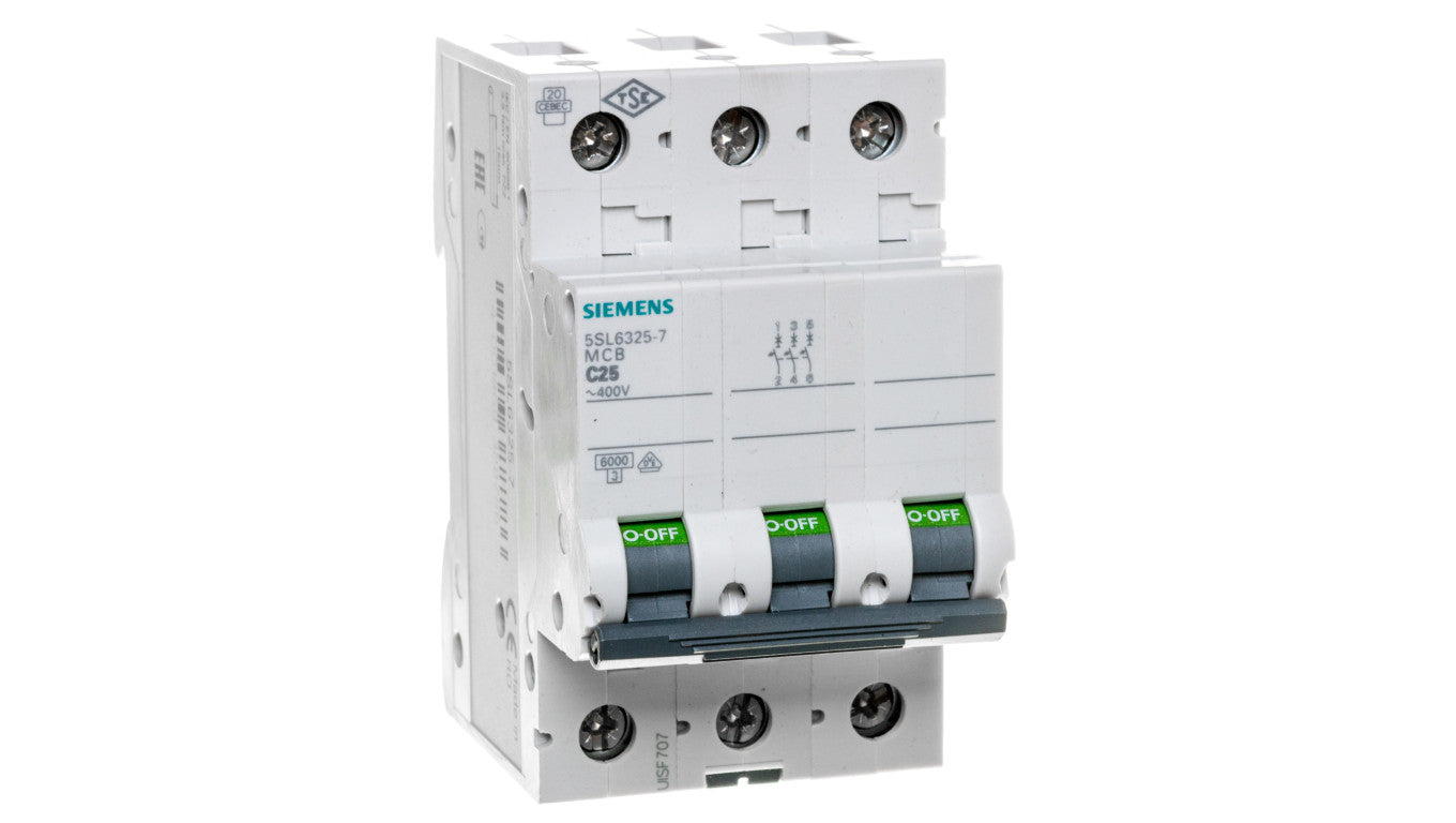 Wyłącznik nadprądowy 3P C 25A 6kA AC SENTRON 5SL6325-7