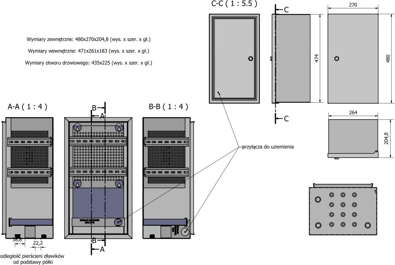 ABOX-ALUXL Obudowa zewnętrzna ATTE IP66