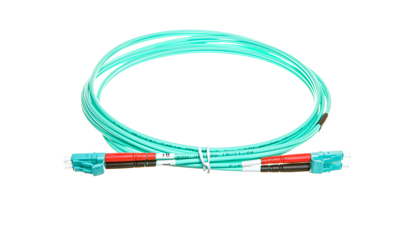 Patch cord światłowodowy LC/LC duplex MM 50/125 OM3 2m LS0H turkusowy DK-2533-02/3