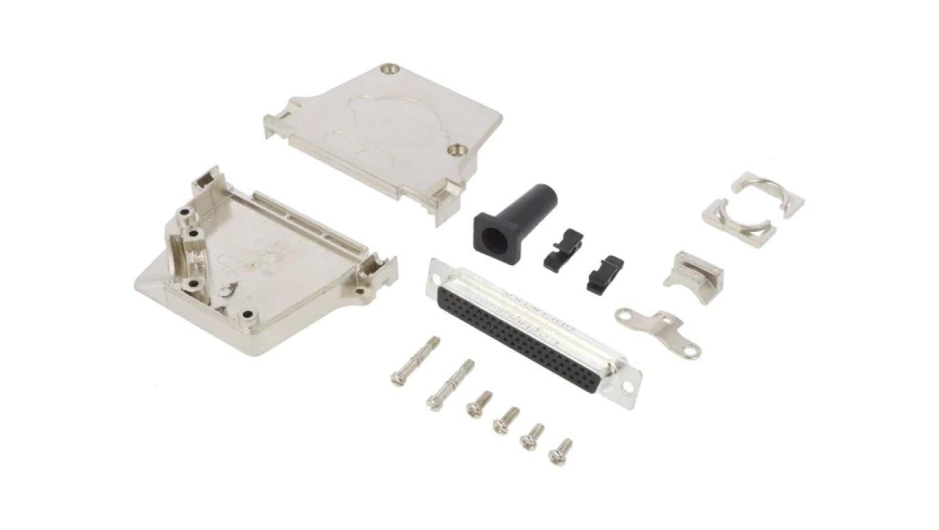 D-Sub HD -PIN 62 żeńskie kątowe 45 lutowanie na przewód L17D45ZF37-RG+L77HDC62S