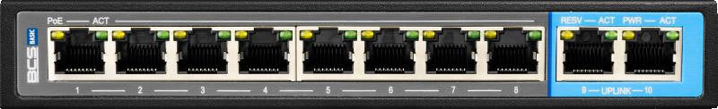 SWITCH POE dla 8 kamer IP BCS-B-SP0802G