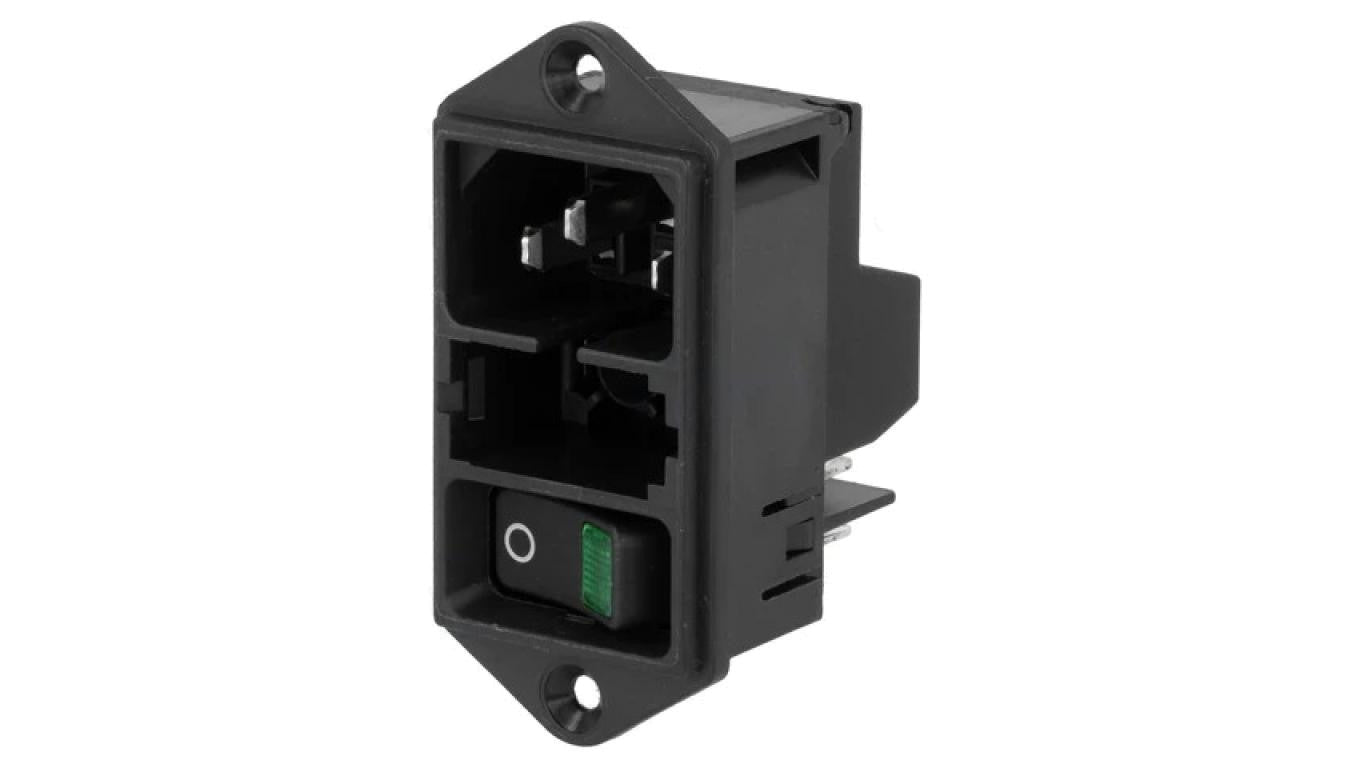 Złącze zasilające AC gniazdo męskie 10A 250VAC IEC 60320 DD11.0114.1111