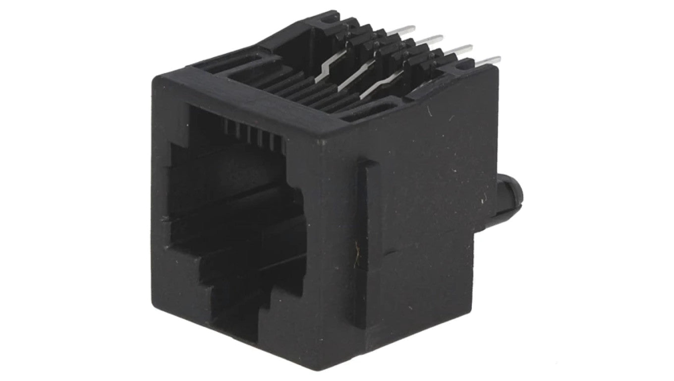 Gniazdo RJ45 8-PIN z blokadą panel stop Układ 8p8c THT RJ45GP-AMP