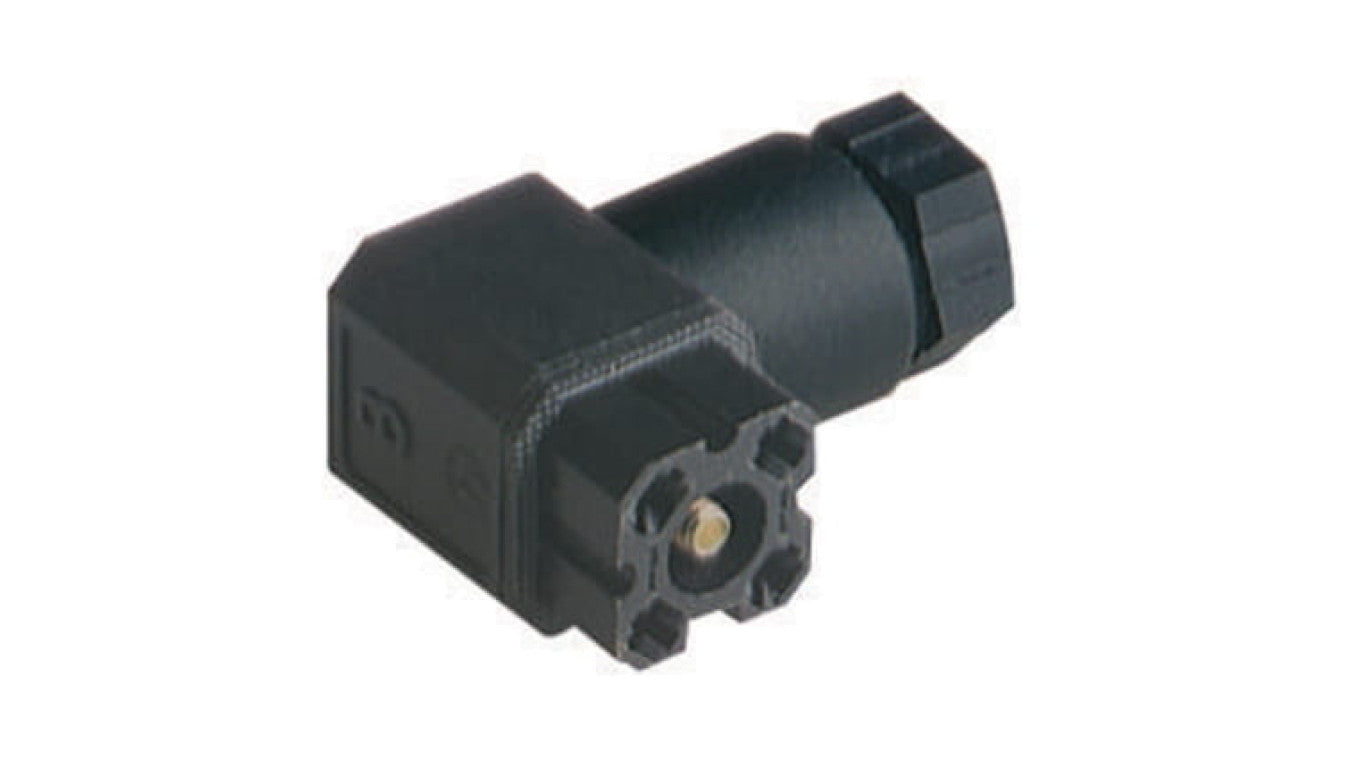 Złącze zasilające panelowe żeński montaż przedni z kołnierzem -PINy 4 (3+PE) 230 VAC/DC 10 A G 30 W 3 F schwarz