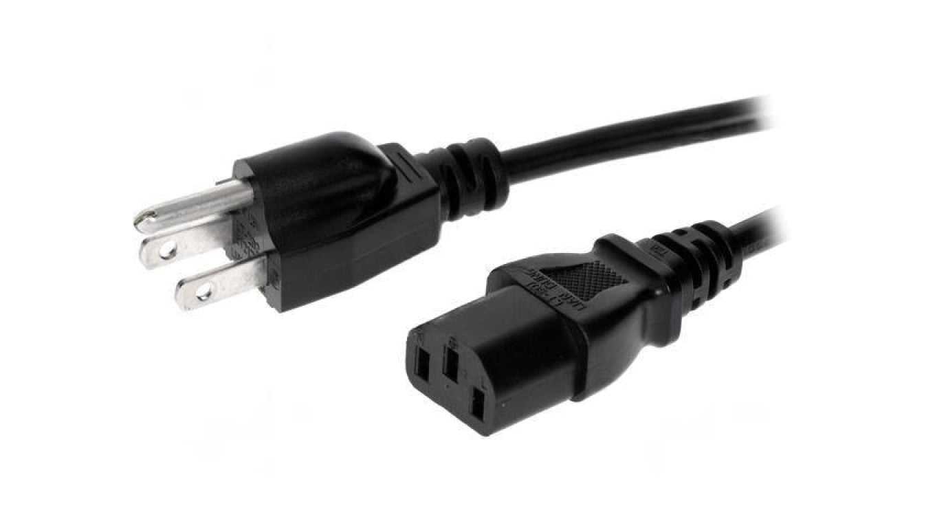 Kabel: 3x18AWG, IEC C13 żeński,NEMA 5-15 (B) wtyk, 3m, 10A LT-202+501 SVT 18/3 105C BLK 3M