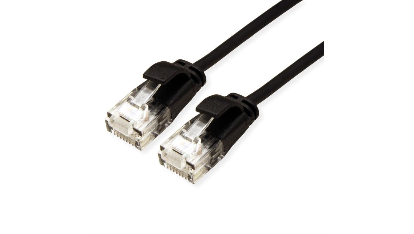 ROLINE UTP Data Center Patch Cord Cat.6A (Class EA), LSOH, bardzo cienki, czarny, 2 m