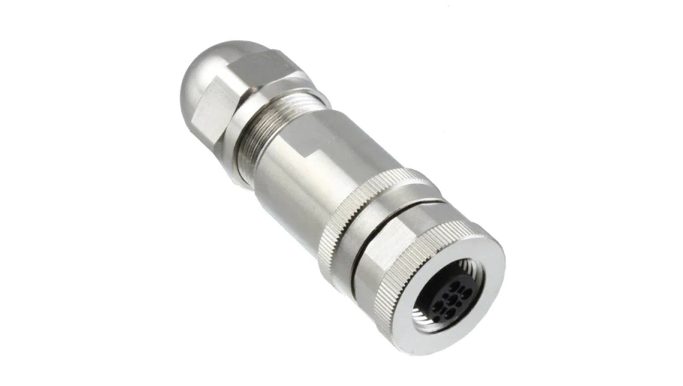 Złącze okrągłe M12 żeńskie proste ekranowane 4-PIN 250V PG9 T4110012041-000