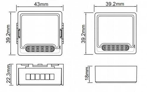 Moduł OXT mini przekaźnik 4 obwody ZigBee TUYA T264