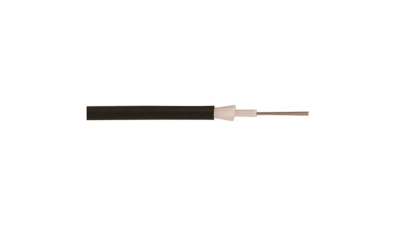 Kabel światłowodowy, rdzenie: 8 Niska emisja dymu, bez halogenu (LSZH), średnica: 6.5mm, OM3 Wielomodowy, Czarny