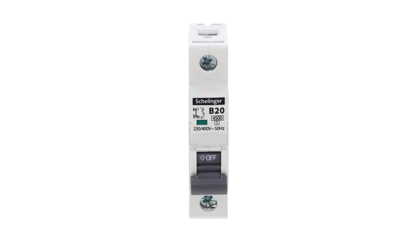 Wyłącznik nadprądowy 1P B 20A 4,5kA AC SCHELINGER A02-G7-1P-B20