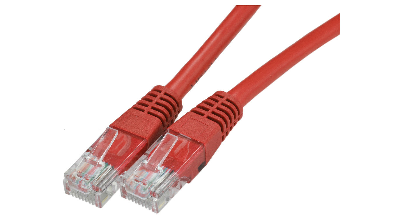 Patchcord UTP kat.5e kabel sieciowy LAN 2x RJ45 czerwony 3m NEKU
