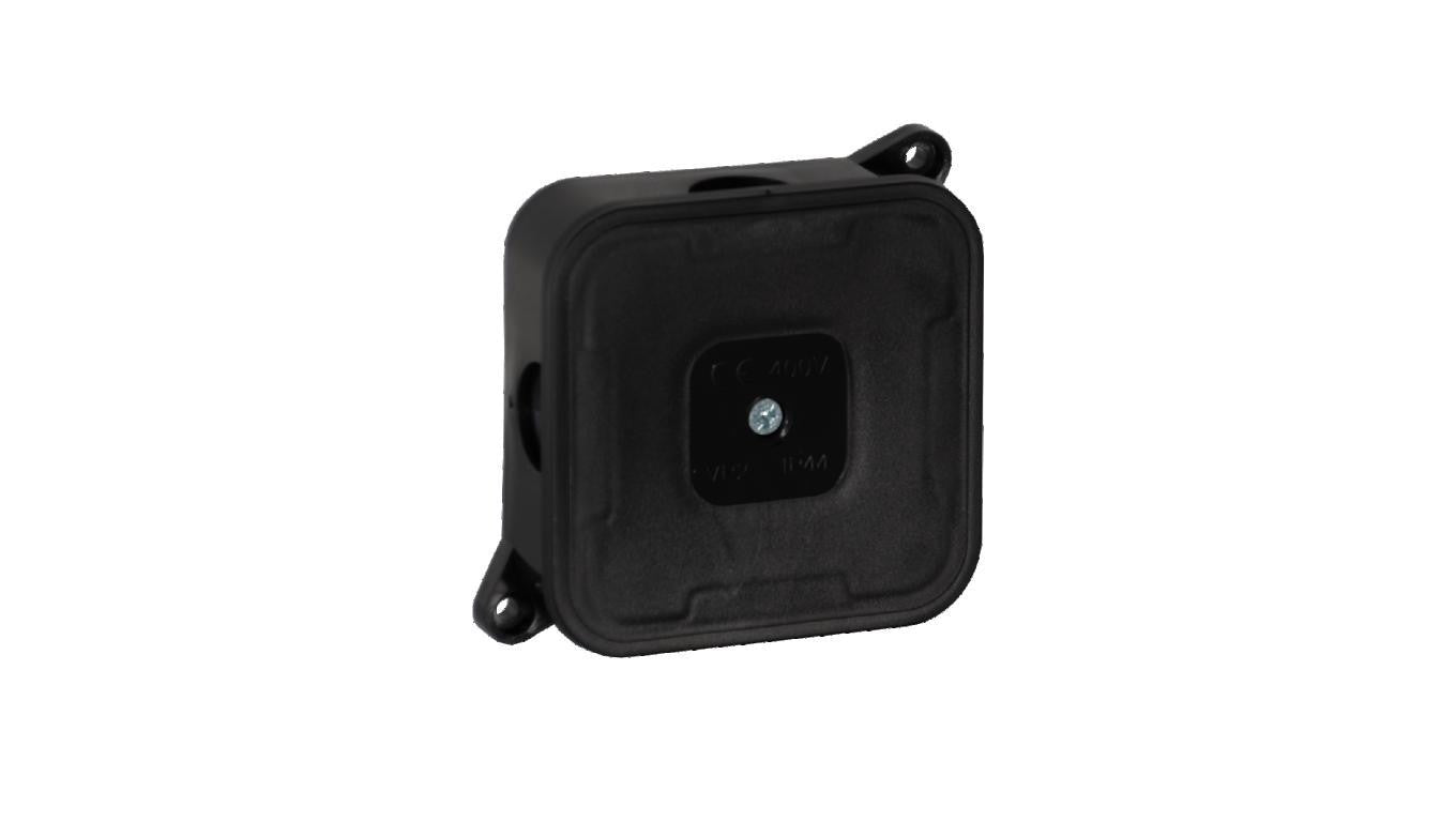Puszka natynkowa pusta 4 wlotów VIPLAST VP-2 CZARNA IP44 85x85x35mm 027-05