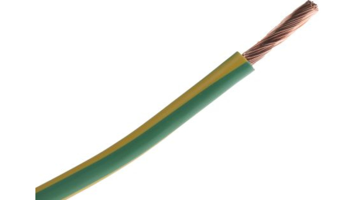 Jednożyłowy kabel sterowniczy CSA 10 mm², Maks. +70C 600 V Zielony/Żółty, RS PRO