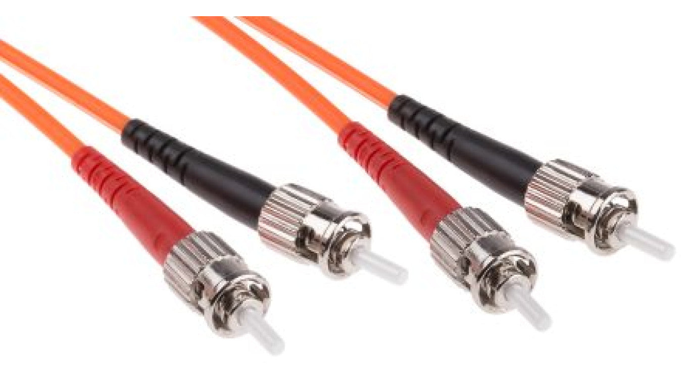 Kabel światłowodowy, średnica: 62.5/125μm, OM1 Wielomodowy, Pomarańczowy, ST / ST