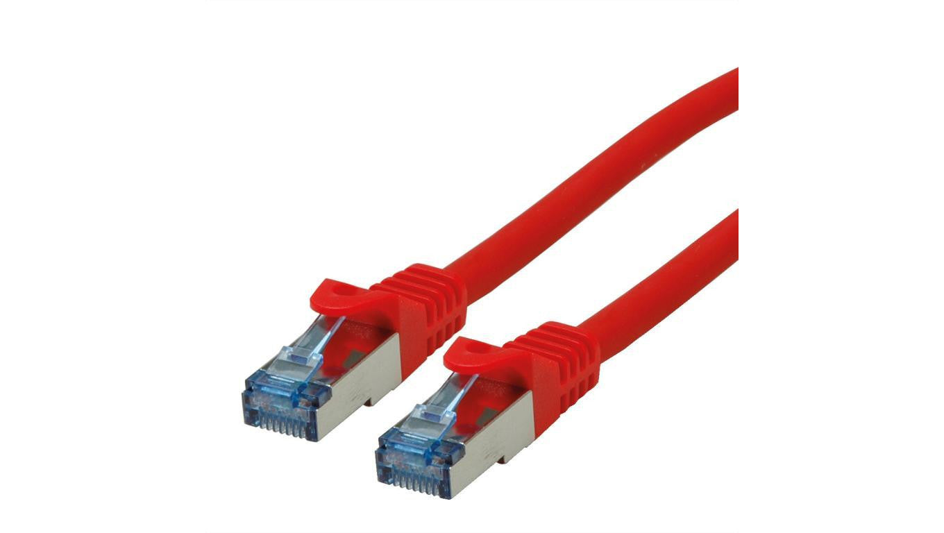 ROLINE Patchkabel Cat.6A S/FTP (PiMF), Component Level, LSOH, rood, 15 m