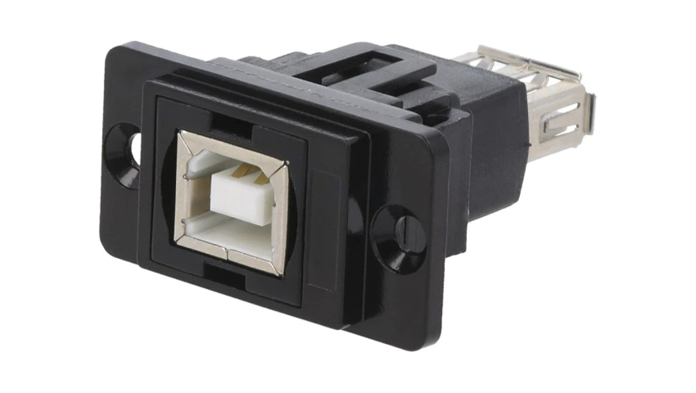 Łącznik USB A - USB B 2.0 DUALSLIM złocony CP30707NMB