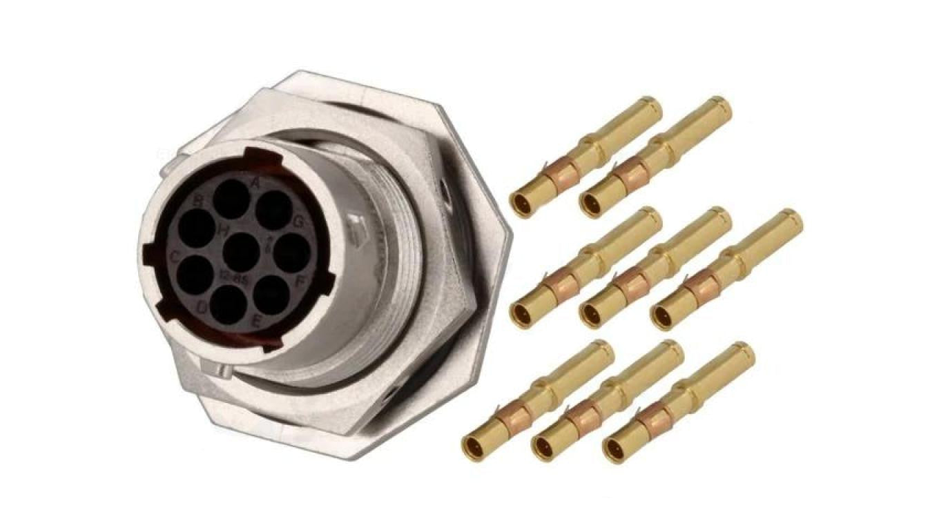 Złącze okrągłe gniazdo,wtyk 8-PIN żeński zaciskanie RT360 RT07128SNH-K